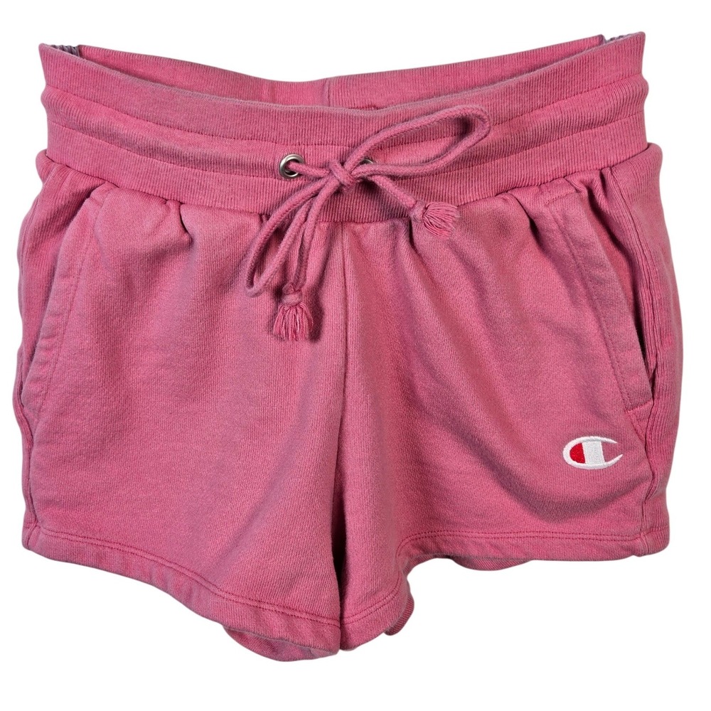 Champion‎ Reverse Weave Pink Sweat Athletic Shorts Womens Size Small Drawstring